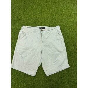 American Eagle Extreme Flex Mens 32 Light Blue White Striped Seersucker Shorts
